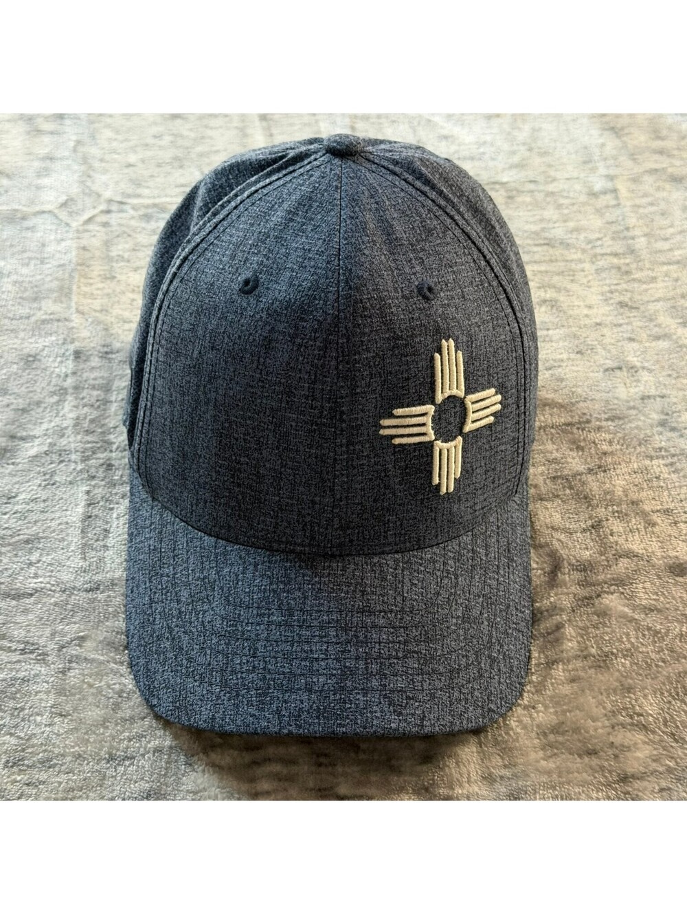 Adidas Golf Hat Men's One Size Snapback Zia Sun Symbol New Mexico Blue Grey